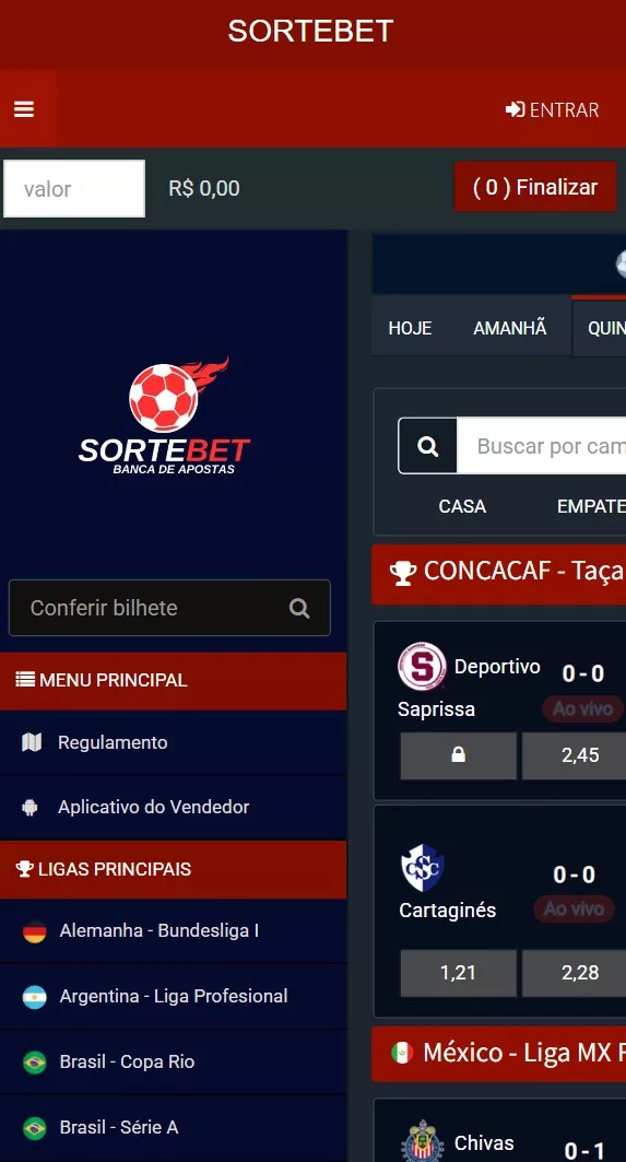Esta imagem é a imagem da página inicial do aplicativo do melhor aplicativo de apostas online